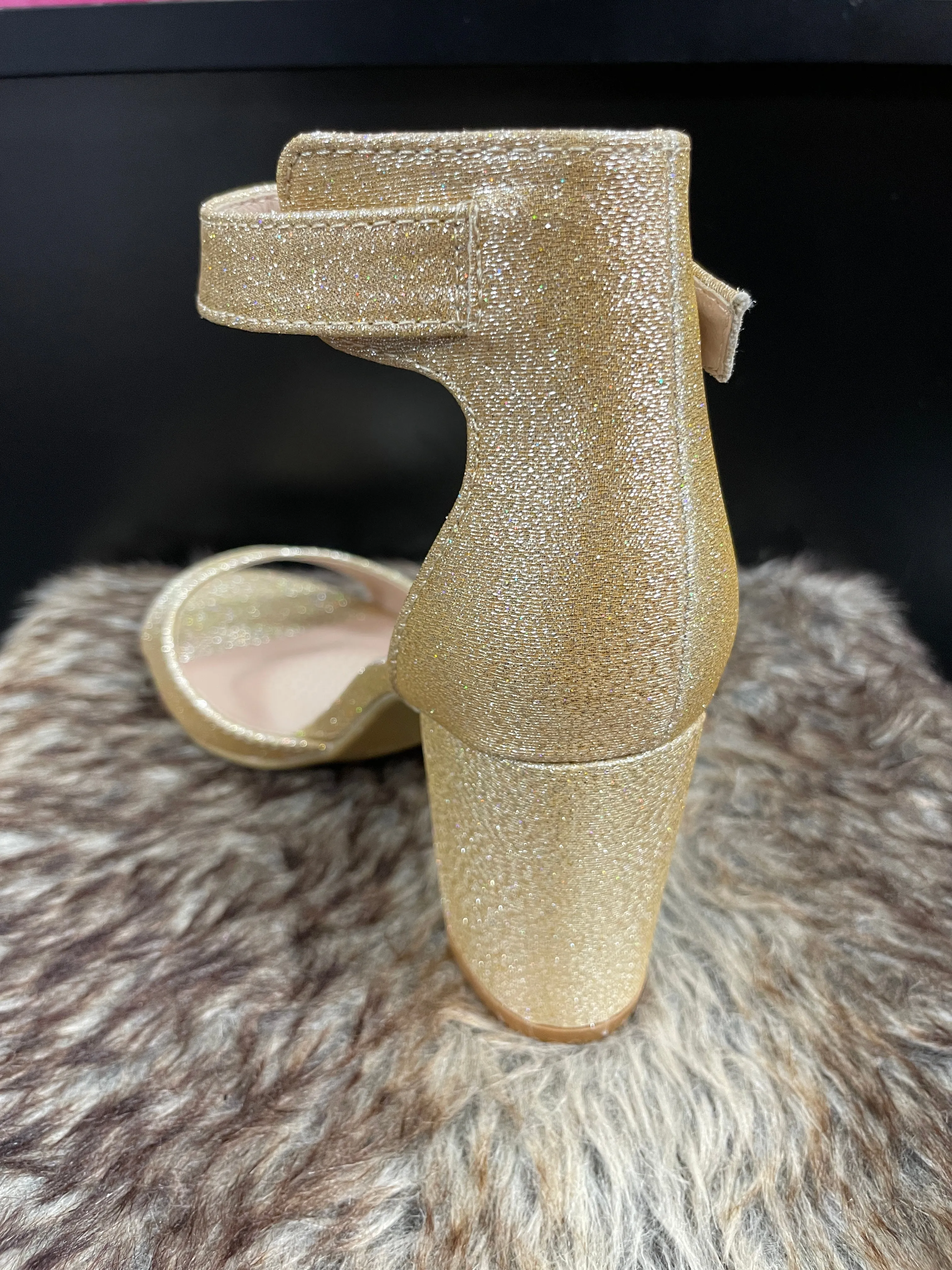 Gloria Gold Sparkle Heels