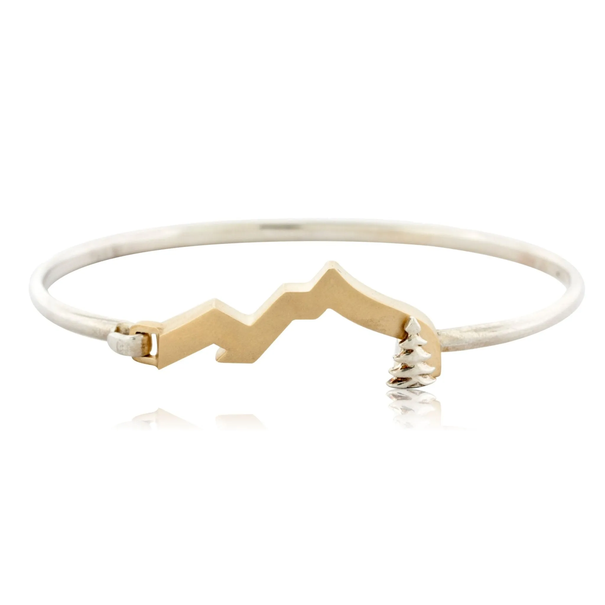 Gold Mountain Bangle Bracelet