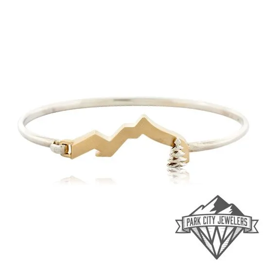 Gold Mountain Bangle Bracelet