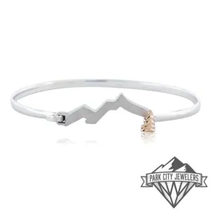 Gold Mountain Bangle Bracelet