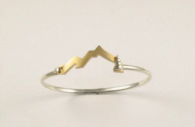 Gold Mountain Bangle Bracelet