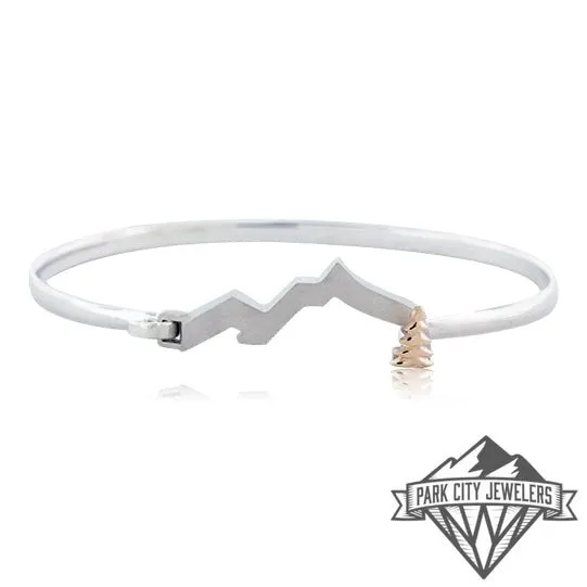 Gold Mountain Bangle Bracelet