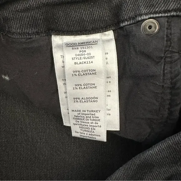 GOOD American Classic Black Jeans
