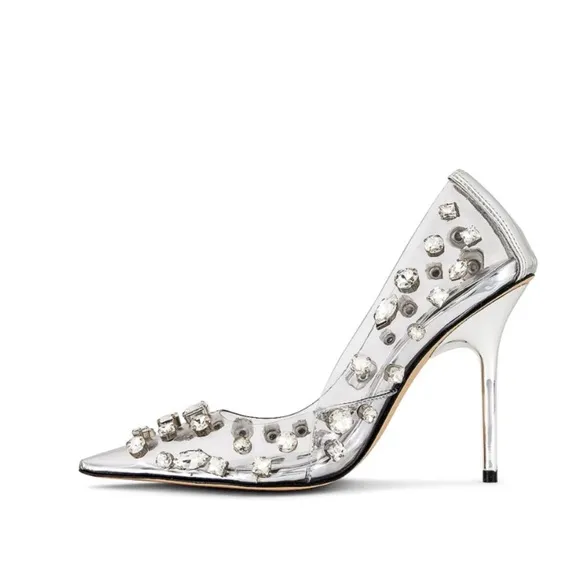 Good American Diamonds Forever Stiletto Heels Size 8