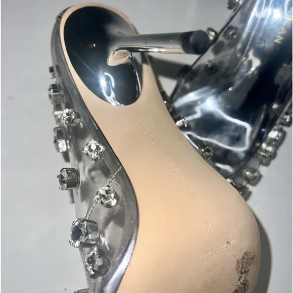 Good American Diamonds Forever Stiletto Heels Size 8