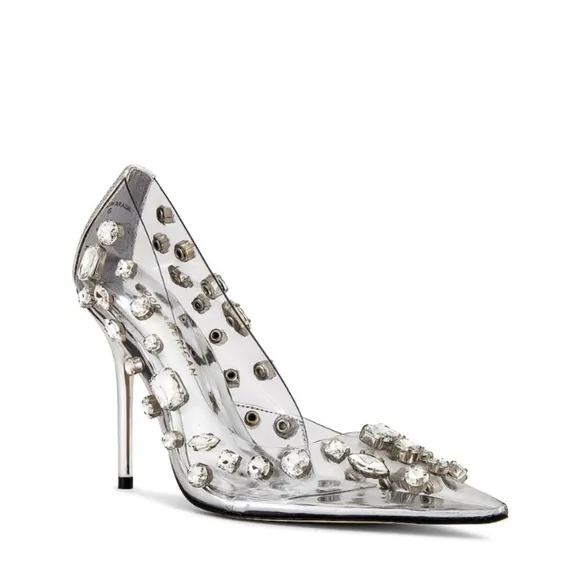 Good American Diamonds Forever Stiletto Heels Size 8