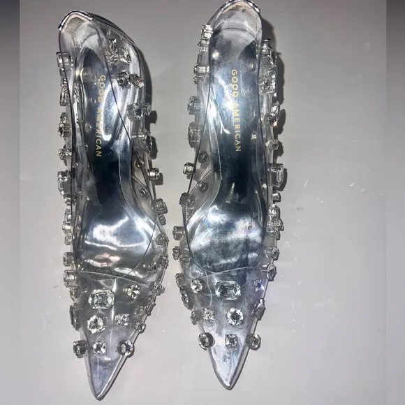 Good American Diamonds Forever Stiletto Heels Size 8