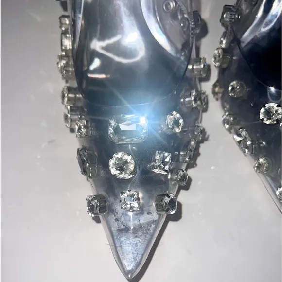 Good American Diamonds Forever Stiletto Heels Size 8