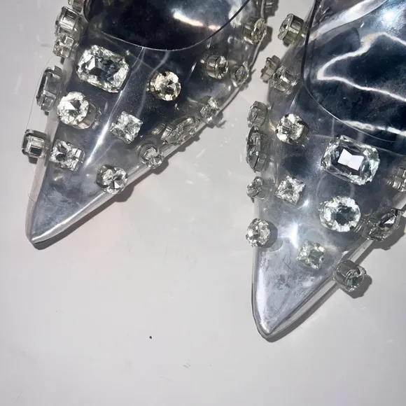 Good American Diamonds Forever Stiletto Heels Size 8