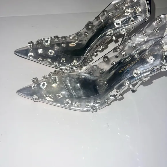 Good American Diamonds Forever Stiletto Heels Size 8