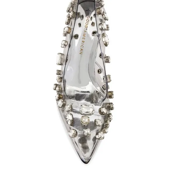 Good American Diamonds Forever Stiletto Heels Size 8