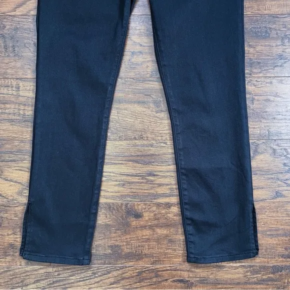 Good American • Good Waist Crop Side Slit Jeans Black skinny high rise ankle