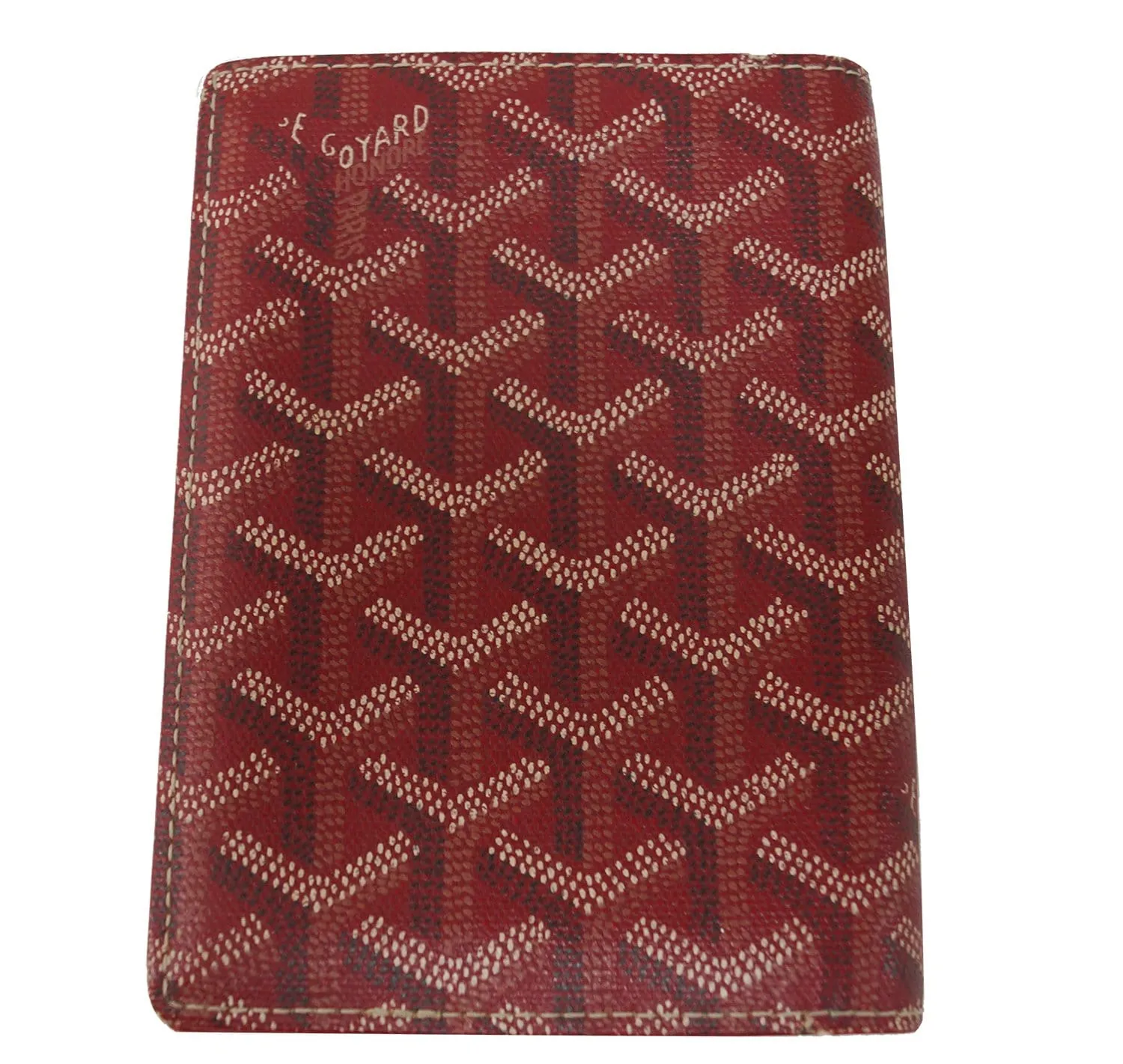 Goyard Monogram Canvas Petit Portefeuille zippe Bifold Wallet Red