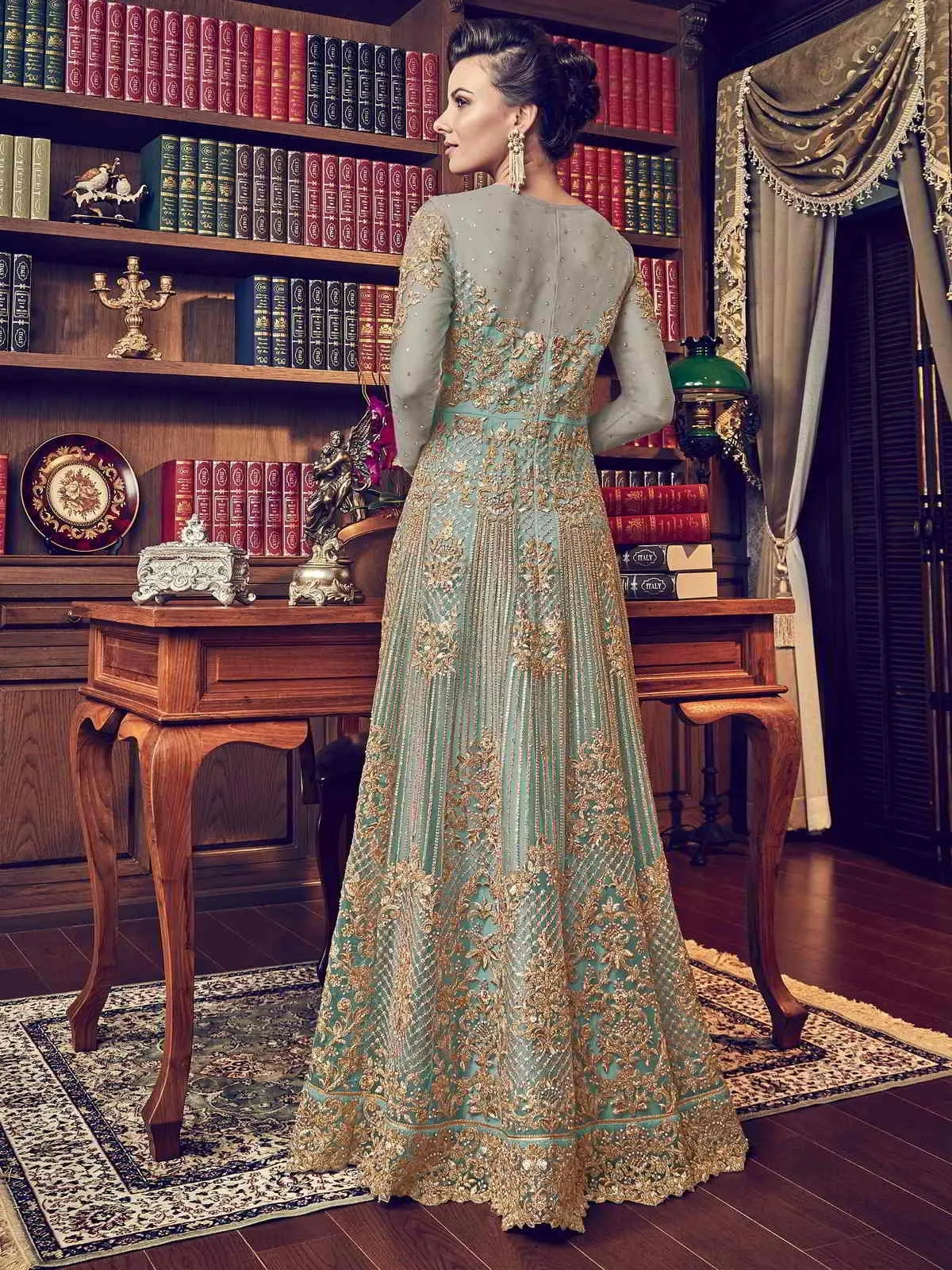 Green Embroidered Designer Bridal Anarkali Suit