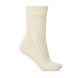Gucci GG Logo Cuff Lit Lady Knit Socks in Ivory