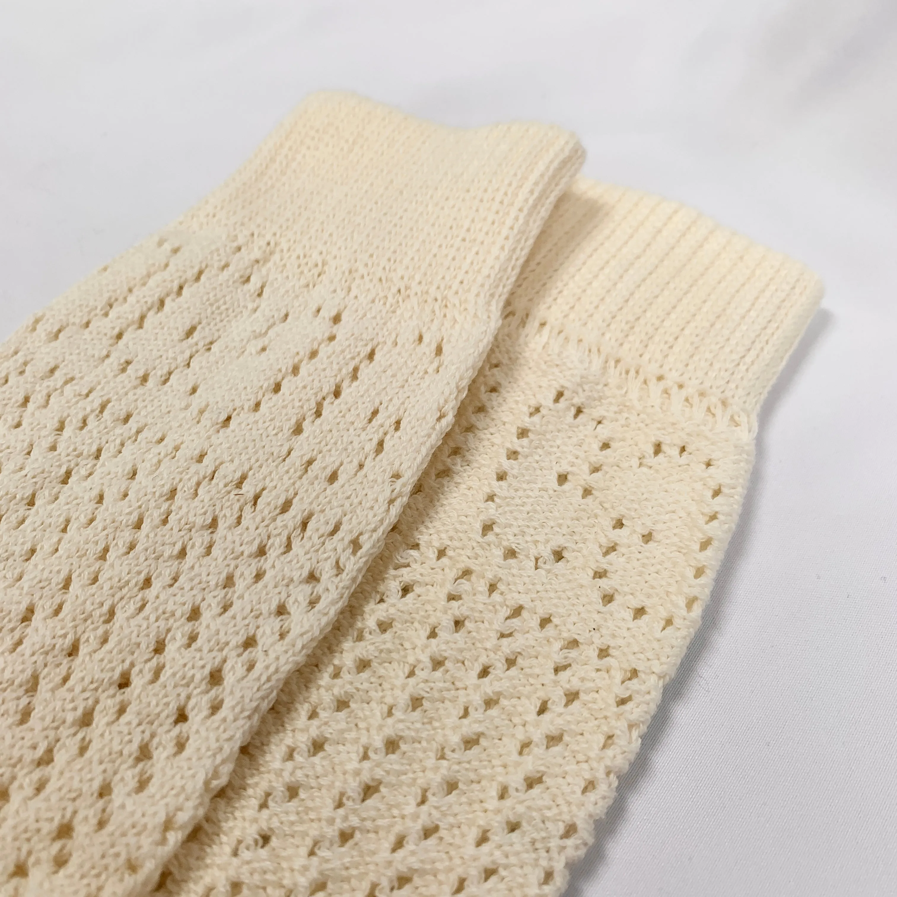 Gucci GG Logo Cuff Lit Lady Knit Socks in Ivory