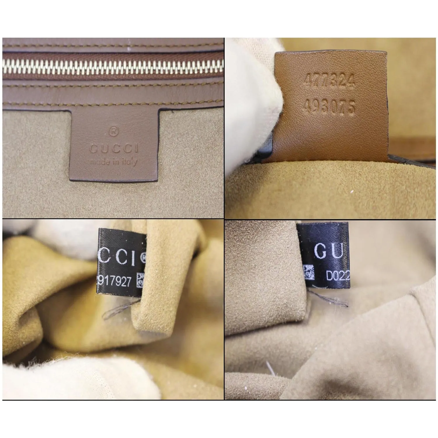 GUCCI GG Supreme Canvas Hobo Shoulder Bag Beige/Brown