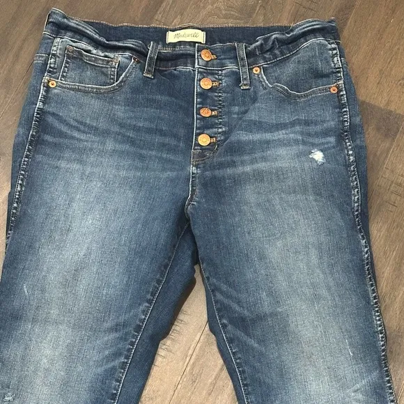 GUC.Short Madewell 10” High-Rise Skinny Jeans Button Fly - Size 32 / 25” inseam
