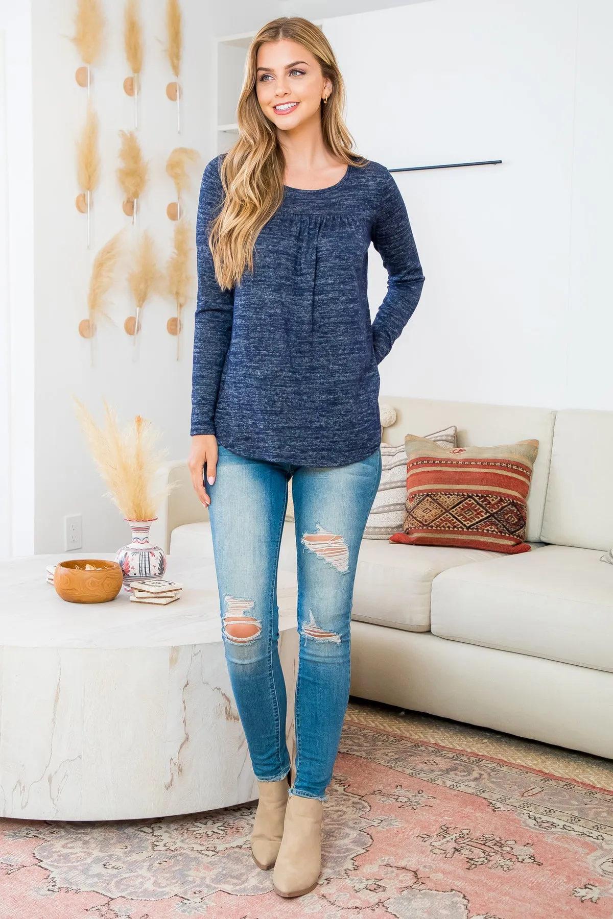 Hacci Long Sleeve Tunic | S-3XL