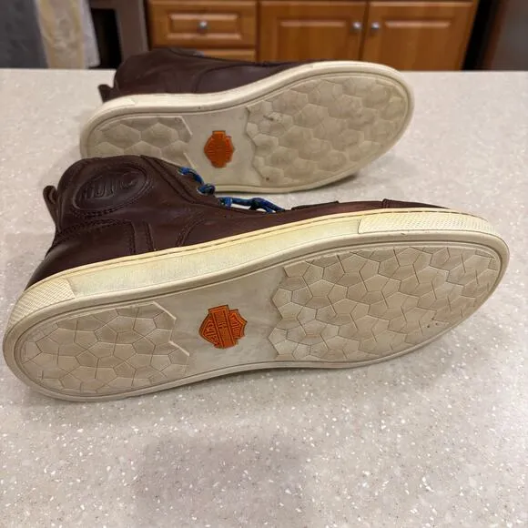 Harley Davidson Bateman Men's Size 11M Brown Leather Motorcycle Boots Sneaker