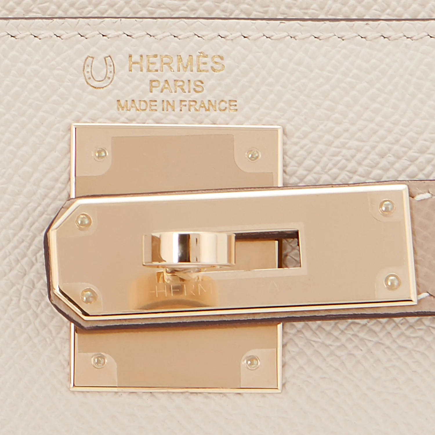 Hermes HSS Craie and Trench Kelly 28cm Epsom Sellier Permabrass
