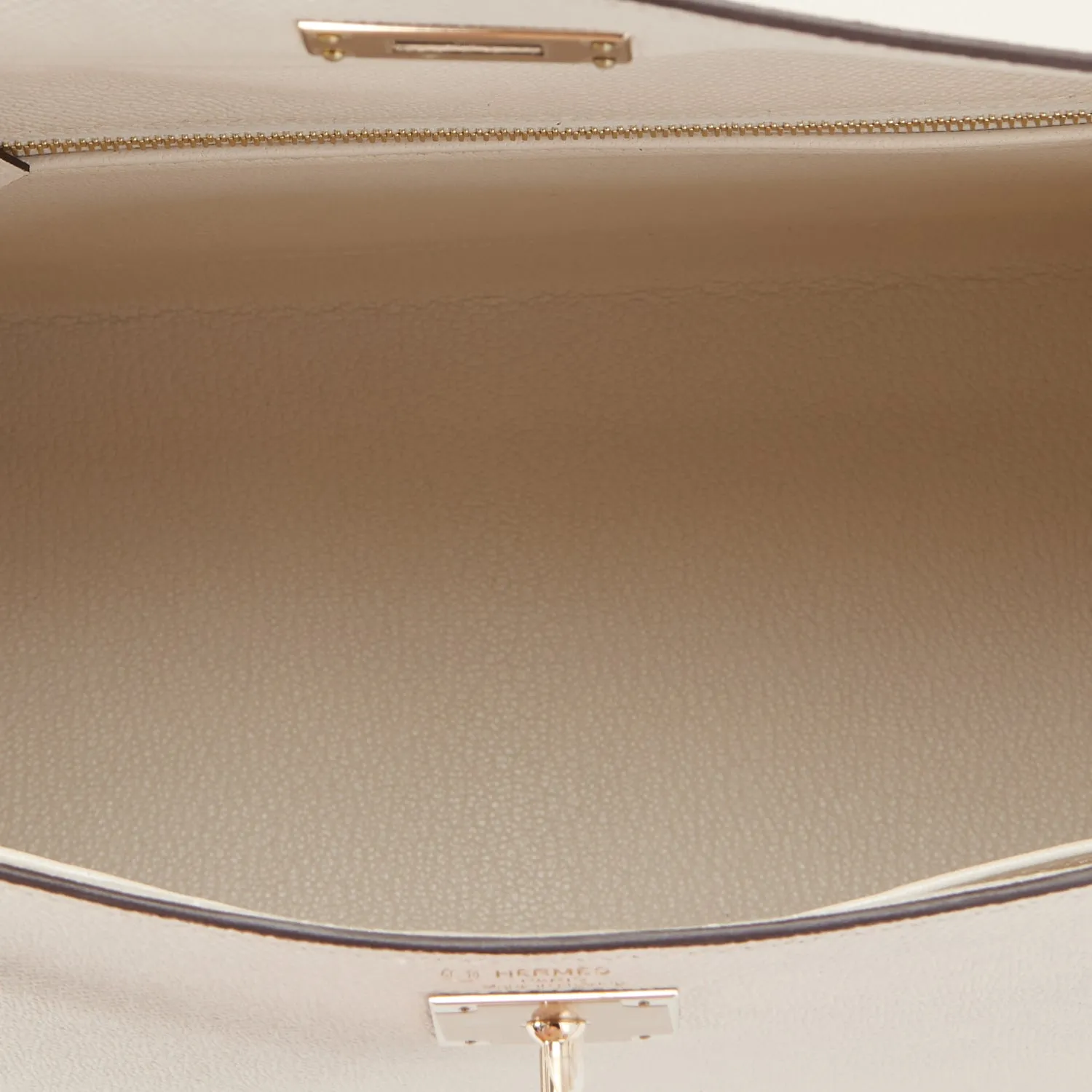 Hermes HSS Craie and Trench Kelly 28cm Epsom Sellier Permabrass