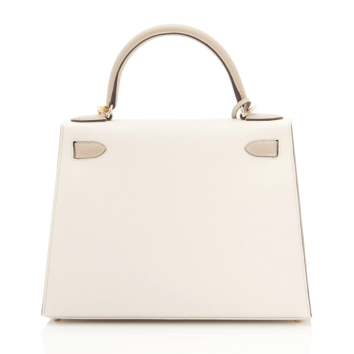 Hermes HSS Craie and Trench Kelly 28cm Epsom Sellier Permabrass