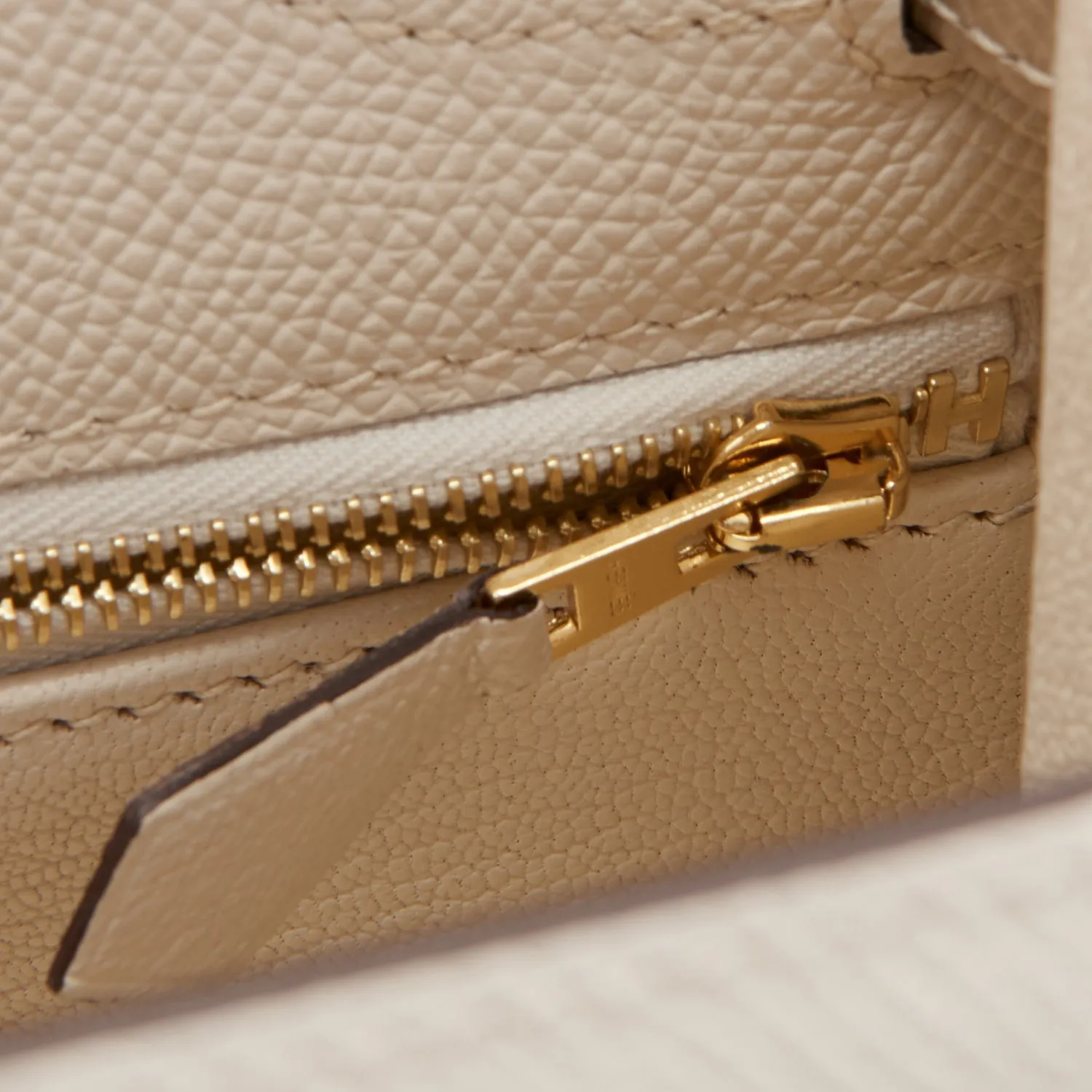 Hermes HSS Craie and Trench Kelly 28cm Epsom Sellier Permabrass