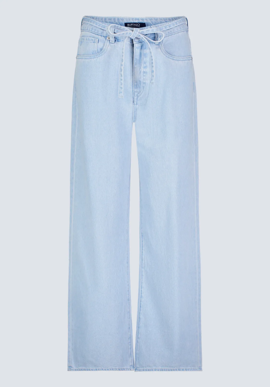 High Rise Wide Leg Alecia Women's Jeans, Light Vintage Blue - BL16011