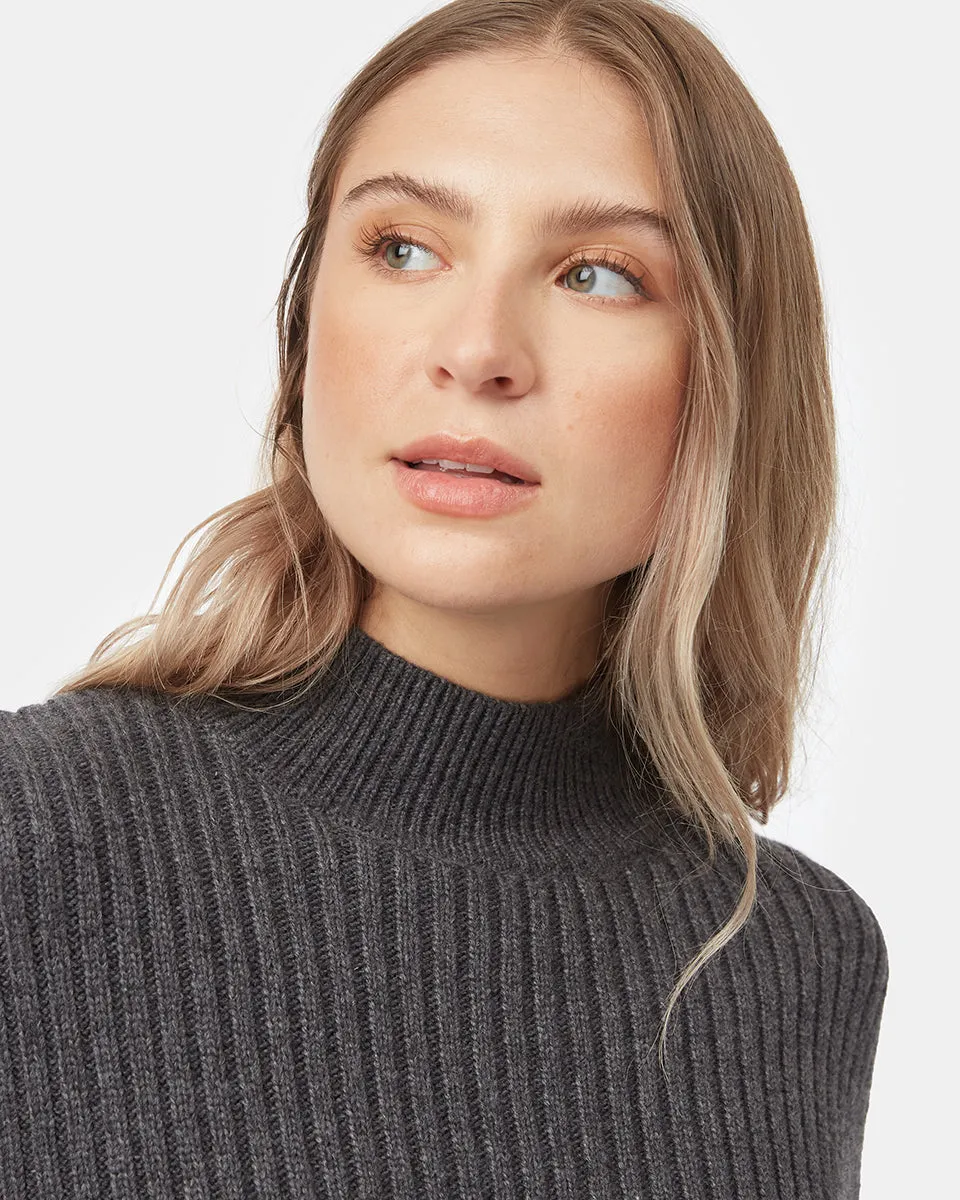 Highline Rib Cropped Mock Neck