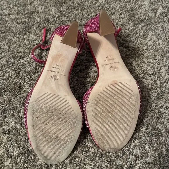 Hot pink jeweled heels Antonio Melani