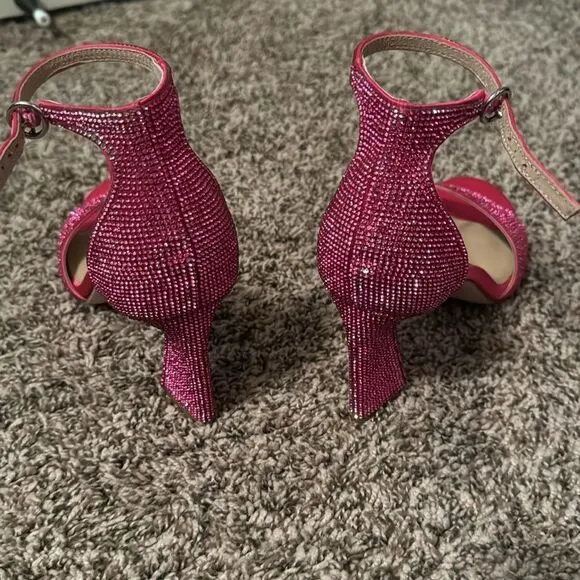 Hot pink jeweled heels Antonio Melani