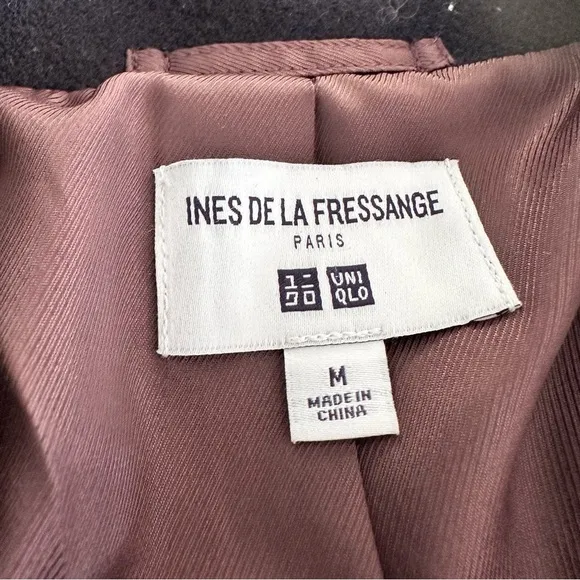 Ines De La Fressange x UNIQLO Women’s Navy Blue Wool Blend Blazer