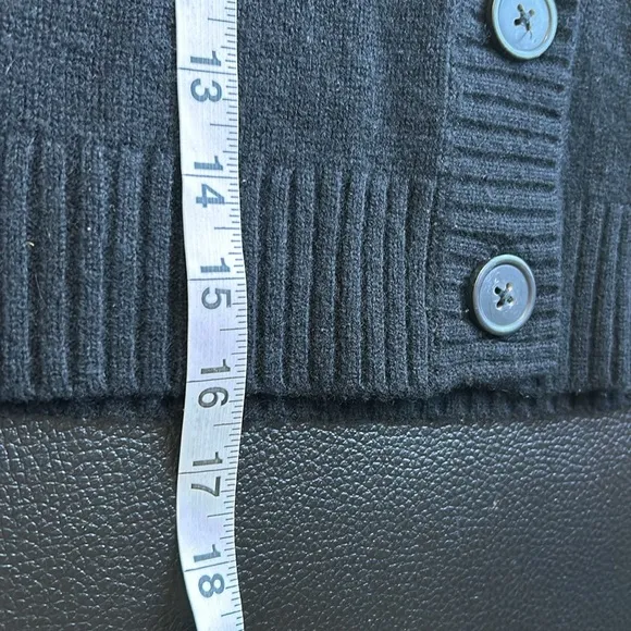 INTERMIX Grethel Wool Cashmere Cardigan Black Sweater Crop Sz P XS