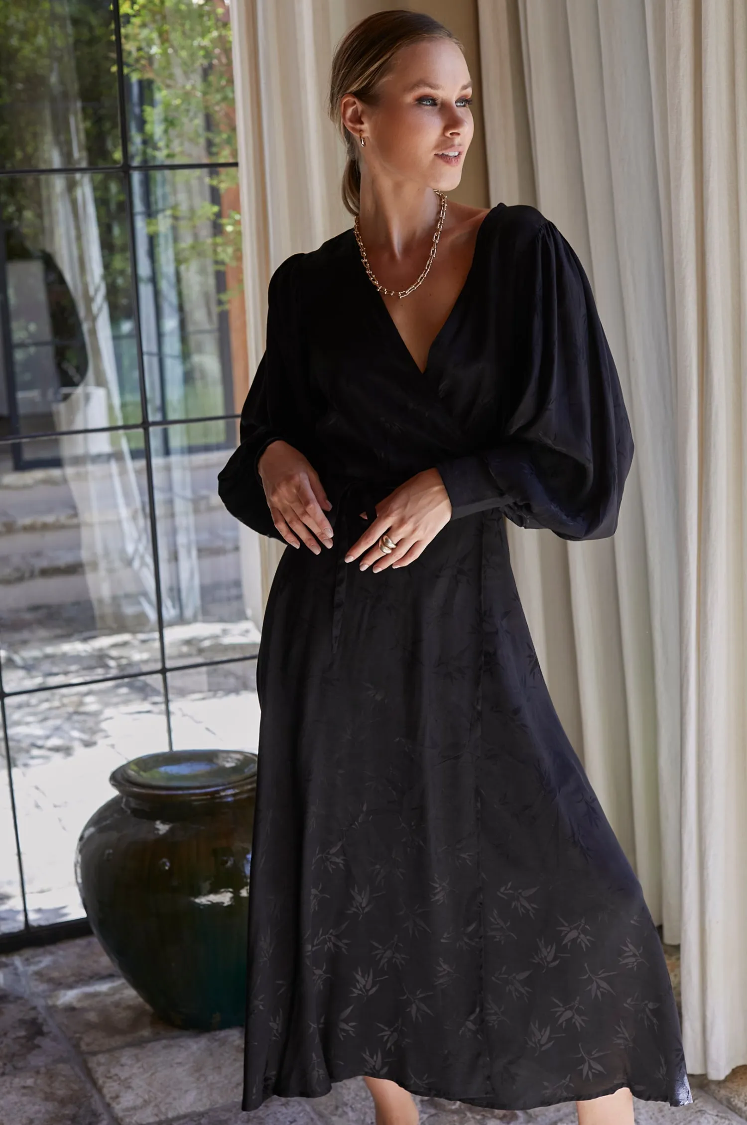 Isabella Long Sleeve Wrap Dress (Sale)