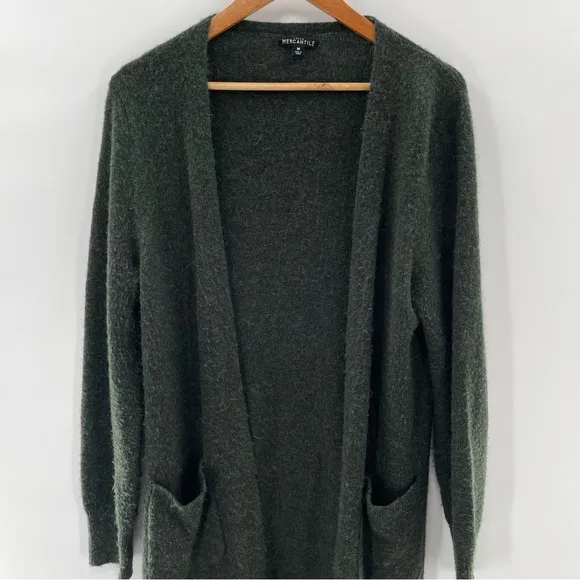 J. Crew Mercantile Alpaca Wool Blend Longline Open Cardigan Duster Size Medium