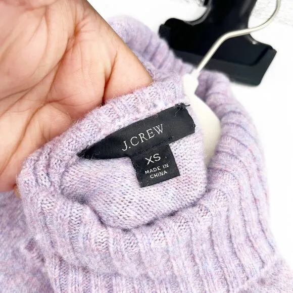J. Crew Womens Super Soft Cozy Yarn Wool Alpaca Knit Turtleneck Sweater Size XS
