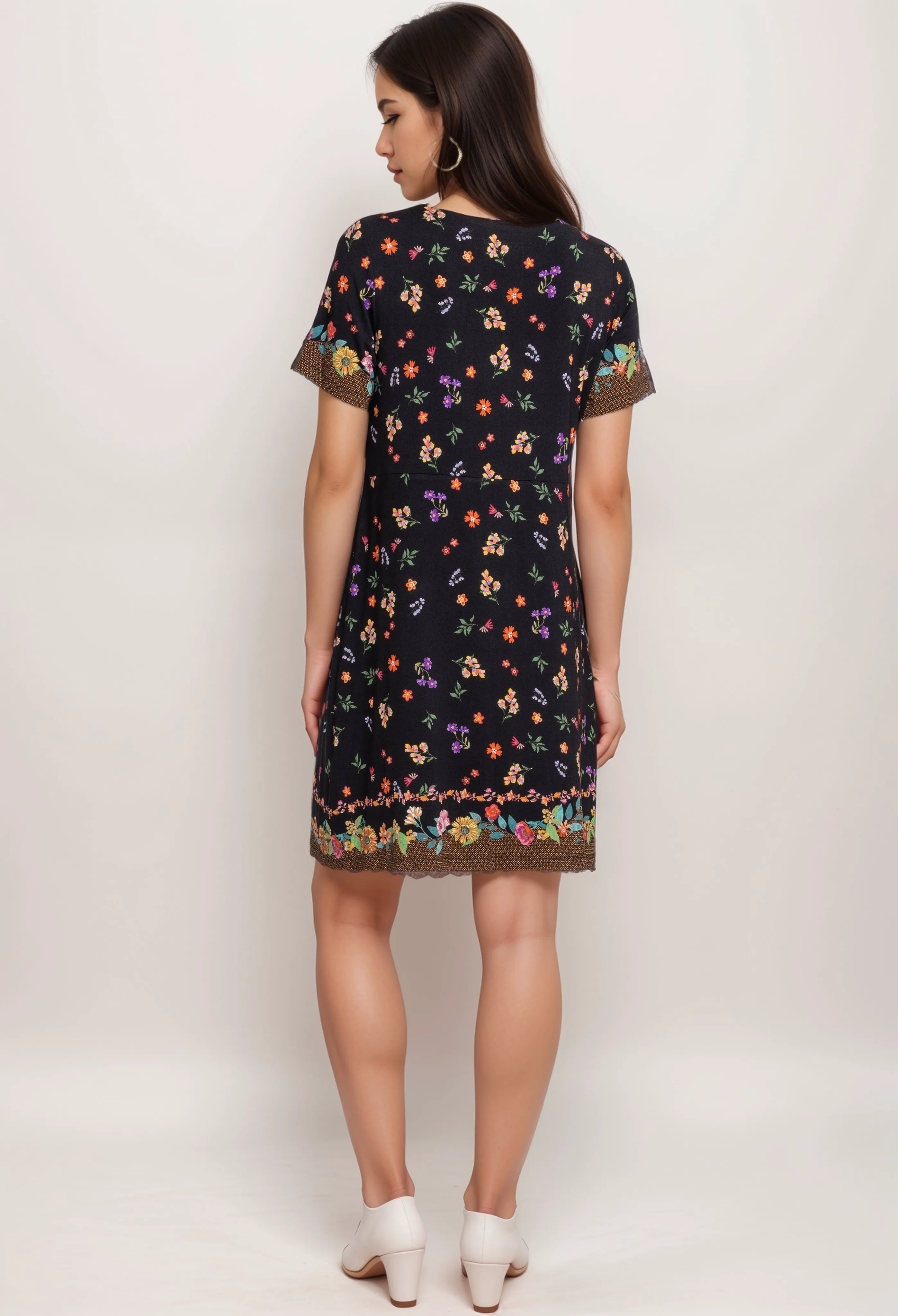 Johnny Was Nani Twist Front Swing Dress T33523 Boho Chic