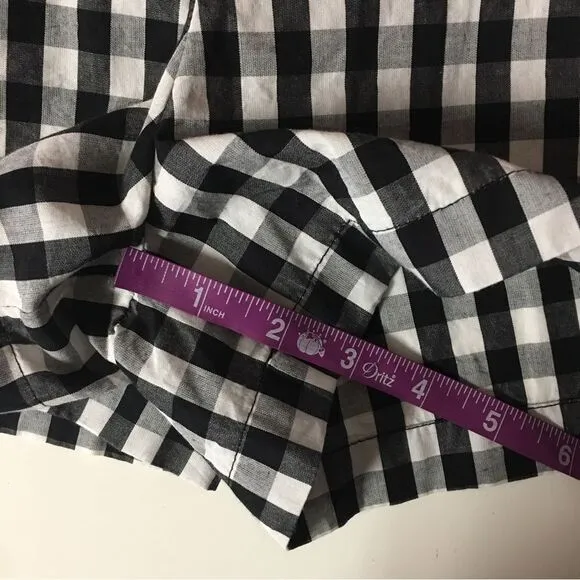 Joie Cleantha Black &amp; White Gingham High Waisted Shorts