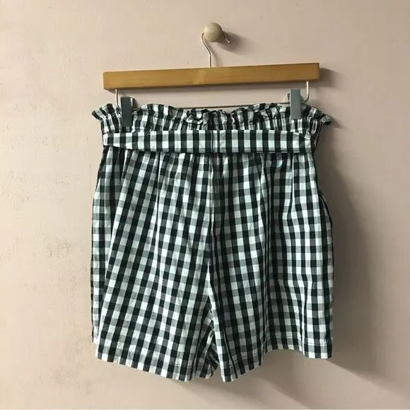 Joie Cleantha Black &amp; White Gingham High Waisted Shorts