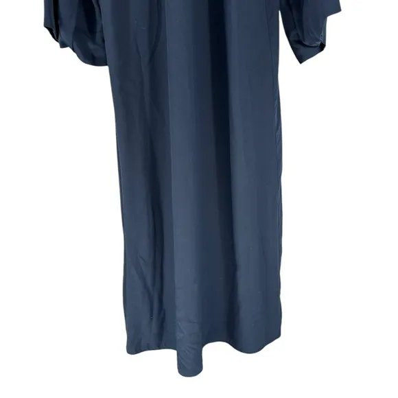 Juicy Couture Navy Logo Back Rhinestone Embellished Maxi Duster size XS/S