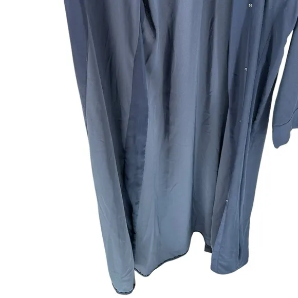 Juicy Couture Navy Logo Back Rhinestone Embellished Maxi Duster size XS/S