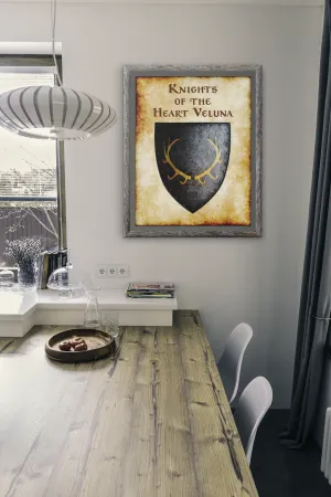 Knights of the Heart Veluna Heraldry of Greyhawk Anna Meyer Cartography Canvas Art Print