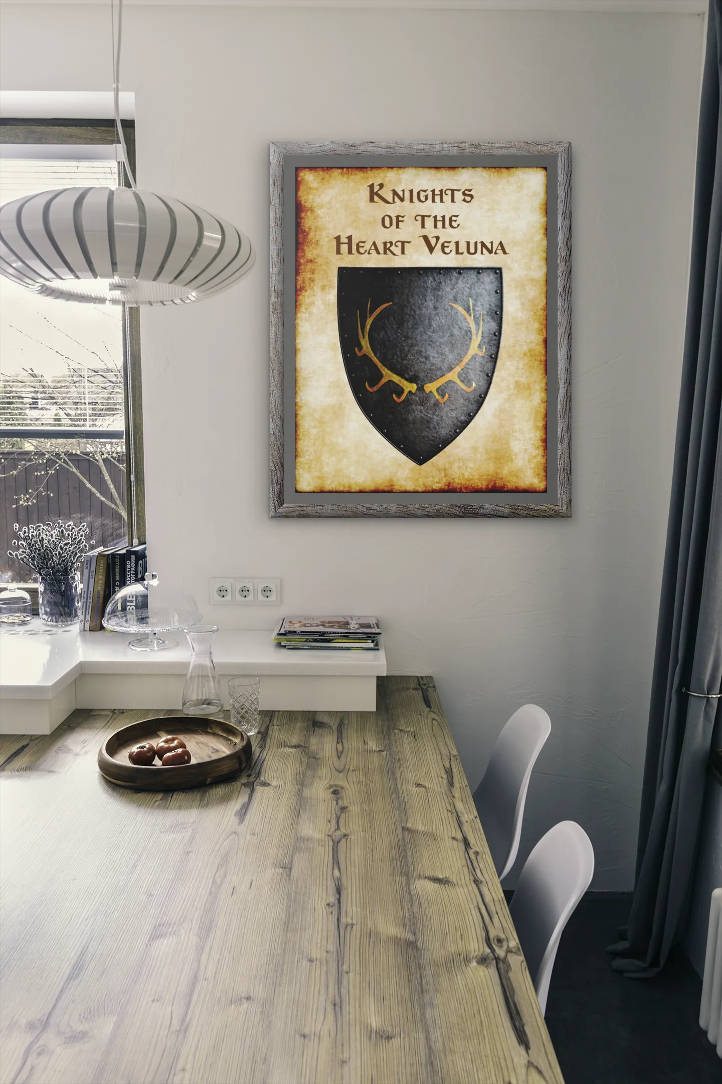 Knights of the Heart Veluna Heraldry of Greyhawk Anna Meyer Cartography Canvas Art Print