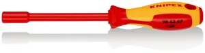 KNIPEX Nut Driver with Screwdriver Handle 7.0mm VDE Insulated Multi Component Grips 237mm 98 03 07
