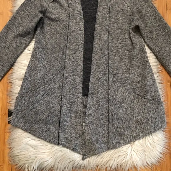 KUHL Nova Wool Blend Marbled Open Front Drape Wrap Knit Cardigan Sweater size M