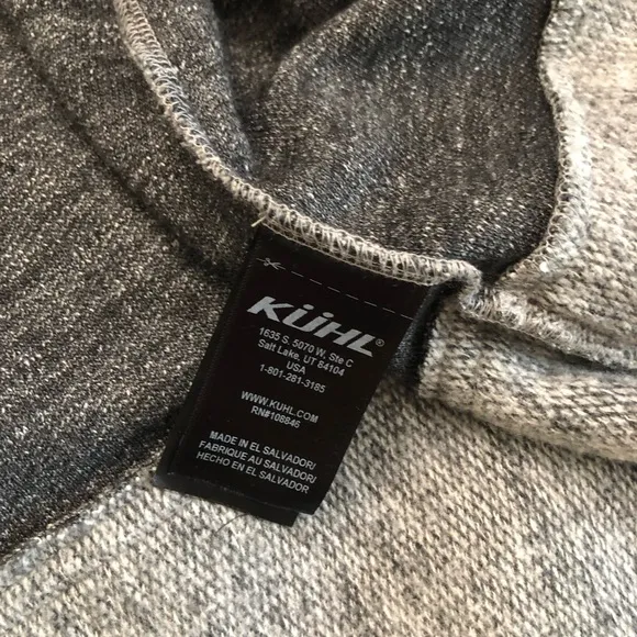 KUHL Nova Wool Blend Marbled Open Front Drape Wrap Knit Cardigan Sweater size M