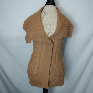 Leifsdottir at Anthropologie Camel Color Cozy Alpaca 2 Pocket Sweater Vest Sz M