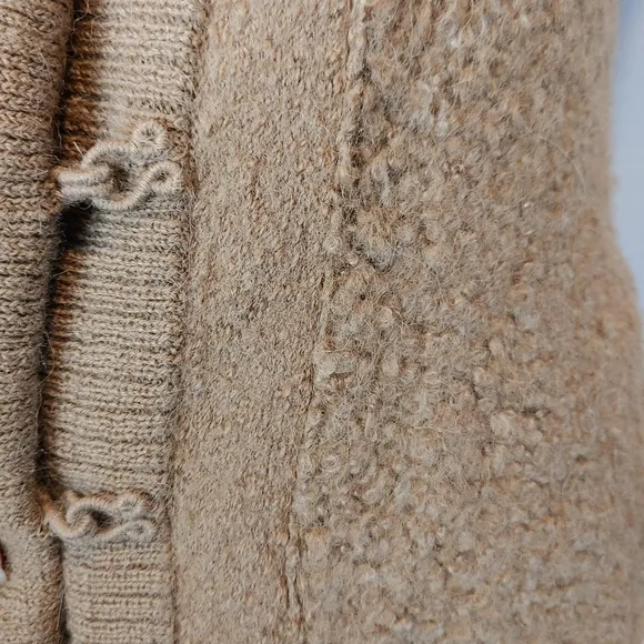 Leifsdottir at Anthropologie Camel Color Cozy Alpaca 2 Pocket Sweater Vest Sz M