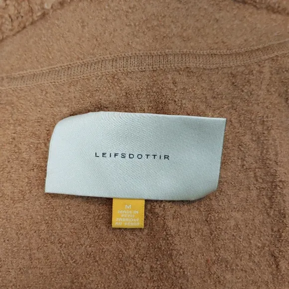 Leifsdottir at Anthropologie Camel Color Cozy Alpaca 2 Pocket Sweater Vest Sz M